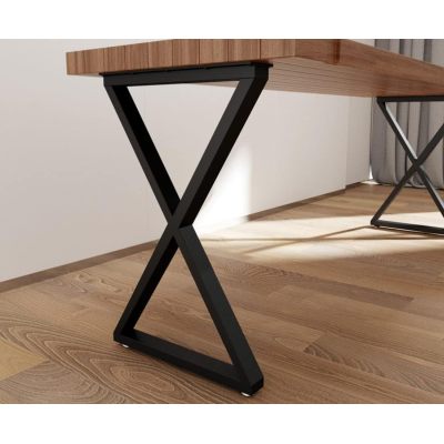 Funnel Shape Square Tube Metal Table Leg