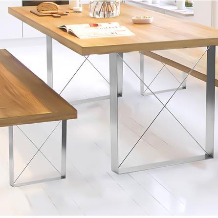 Luxury Desk Office Bench Restaurant Coffee Restaurant Furniture Metal Brushed Stainless Steel Table Legs