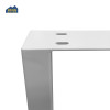 Pernas de mesa de metal quadradas clássicas, pernas de mesa de centro de ferro branco superestáveis