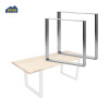 Muebles de metal resistentes de acero inoxidable con forma cuadrada y patas largas y gruesas para mesa de comedor