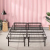 Double Vintage Industrial Metal Steel Hostel Queen King Size Platform Bed Frame Base