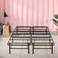 Double Vintage Industrial Metal Steel Hostel Queen King Size Platform Bed Frame Base