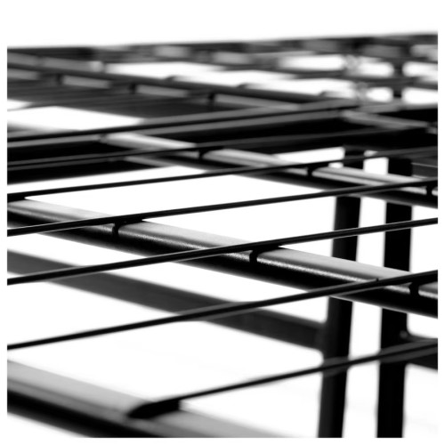 Metal Hostel Beds Black Square Tube Modern Minimalist Iron Bed Frames