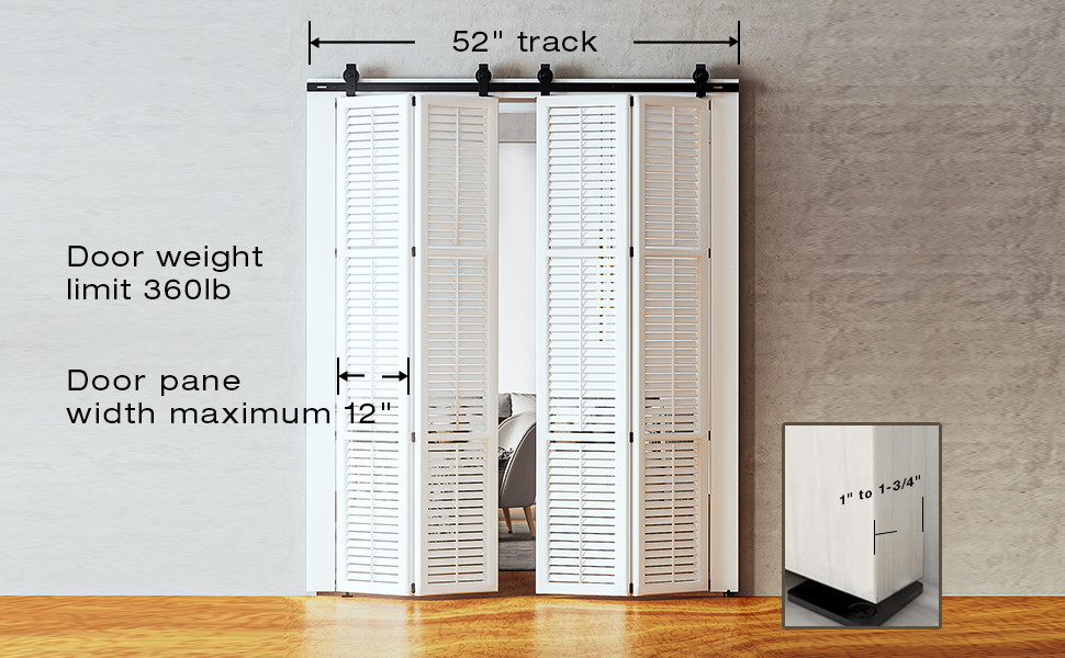 bi fold sliding door hardware