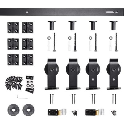 Heavy Duty Bi-Folding Barn Door Hardware Kit for 4 Doors