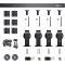 Heavy Duty Bi-Folding Barn Door Hardware Kit for 4 Doors