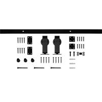 3FT Heavy Duty Matt Black Bi-Folding Sliding Barn Door Hardware Kit