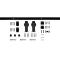 3FT Heavy Duty Matt Black Bi-Folding Sliding Barn Door Hardware Kit