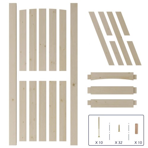 DIY Unfinished Solid Pine 30" x 84" DIY Solid Pine Barn Door Wood Door