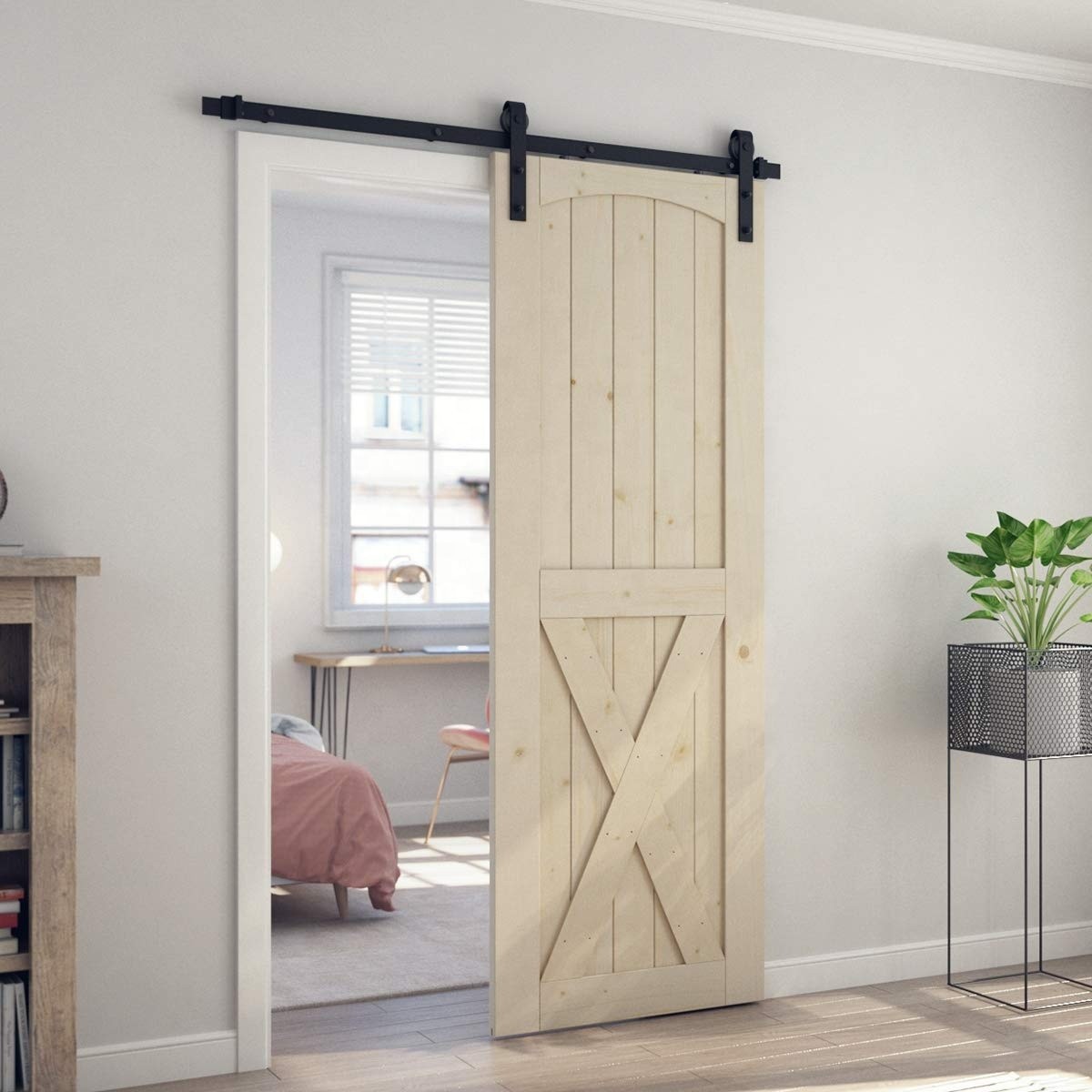 sliding wood door