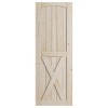 DIY Unfinished Solid Pine 30" x 84" DIY Solid Pine Barn Door Wood Door