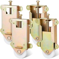 Closet Sliding Door Hardware Door Roller Assembly 1-1/2 Inch Nylon Concaved Wheels