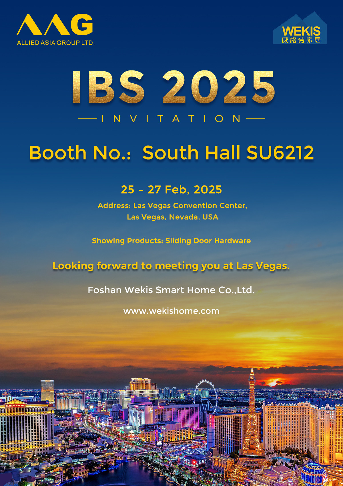 The 2025 IBS in Las Vegas, USA is in full swing. Exhibition number: South Hall SU6212 is looking forward to your arrival.