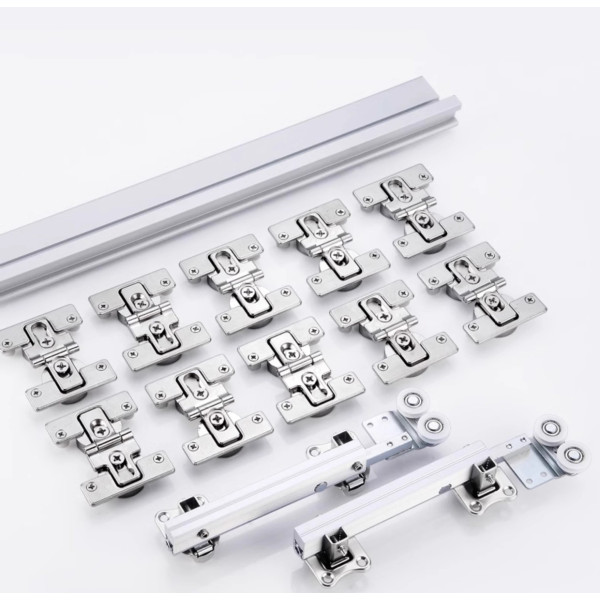 Bi Folding Zinc Alloy Push Pull Door Hardware Kits