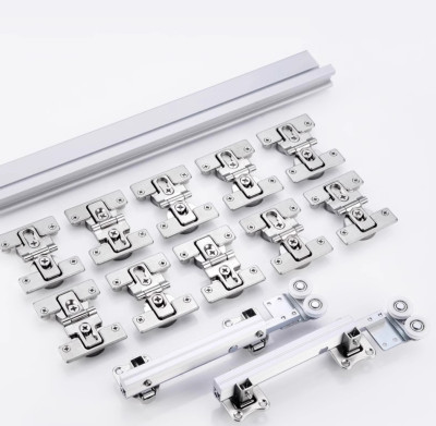Bi Folding Zinc Alloy Push Pull Door Hardware Kits