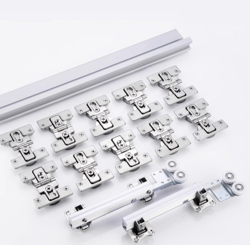 Bi Folding Zinc Alloy Push Pull Door Hardware Kits