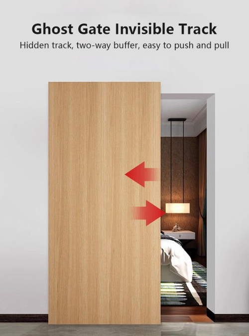 Aluminium Ghost Door Track Hardware Durable Invisible Sliding Door