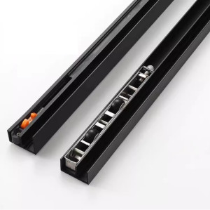 Aluminium Ghost Door Track Hardware Durable Invisible Sliding Door
