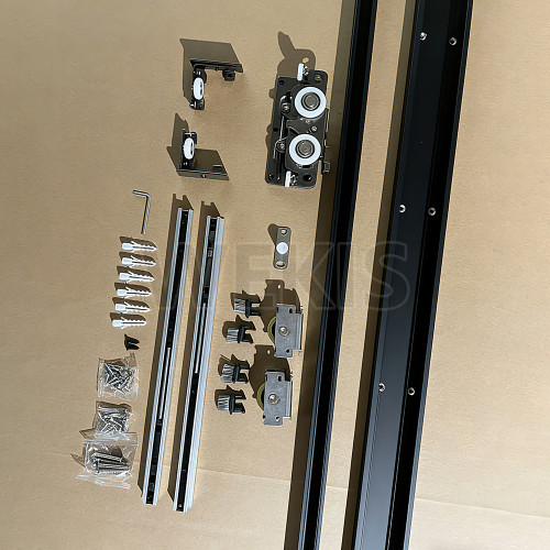 WEKIS Ghost Door Hardware Kit | Soft Close Suspended Sliding System for Modern Interior Floating Doors