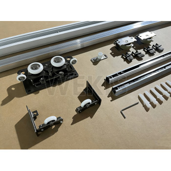 WEKIS Ghost Door Hardware Kit | Soft Close Suspended Sliding System for Modern Interior Floating Doors