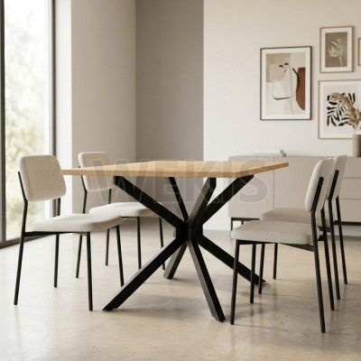 WEKIS X-Shaped Spider Table Base | Heavy-Duty Detachable Metal Leg Stand for Dining/Coffee Tables