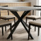 WEKIS X-Shaped Spider Table Base | Heavy-Duty Detachable Metal Leg Stand for Dining/Coffee Tables