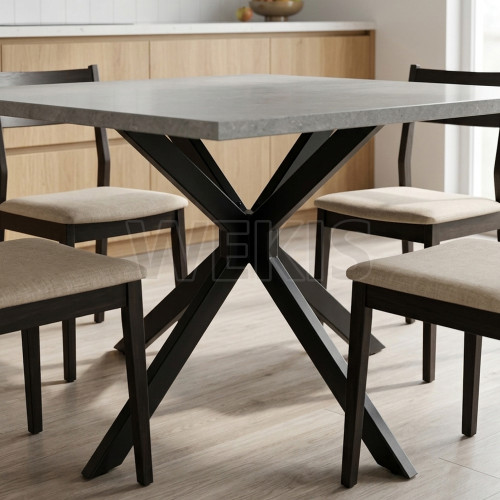 WEKIS X-Shaped Spider Table Base | Heavy-Duty Detachable Metal Leg Stand for Dining/Coffee Tables