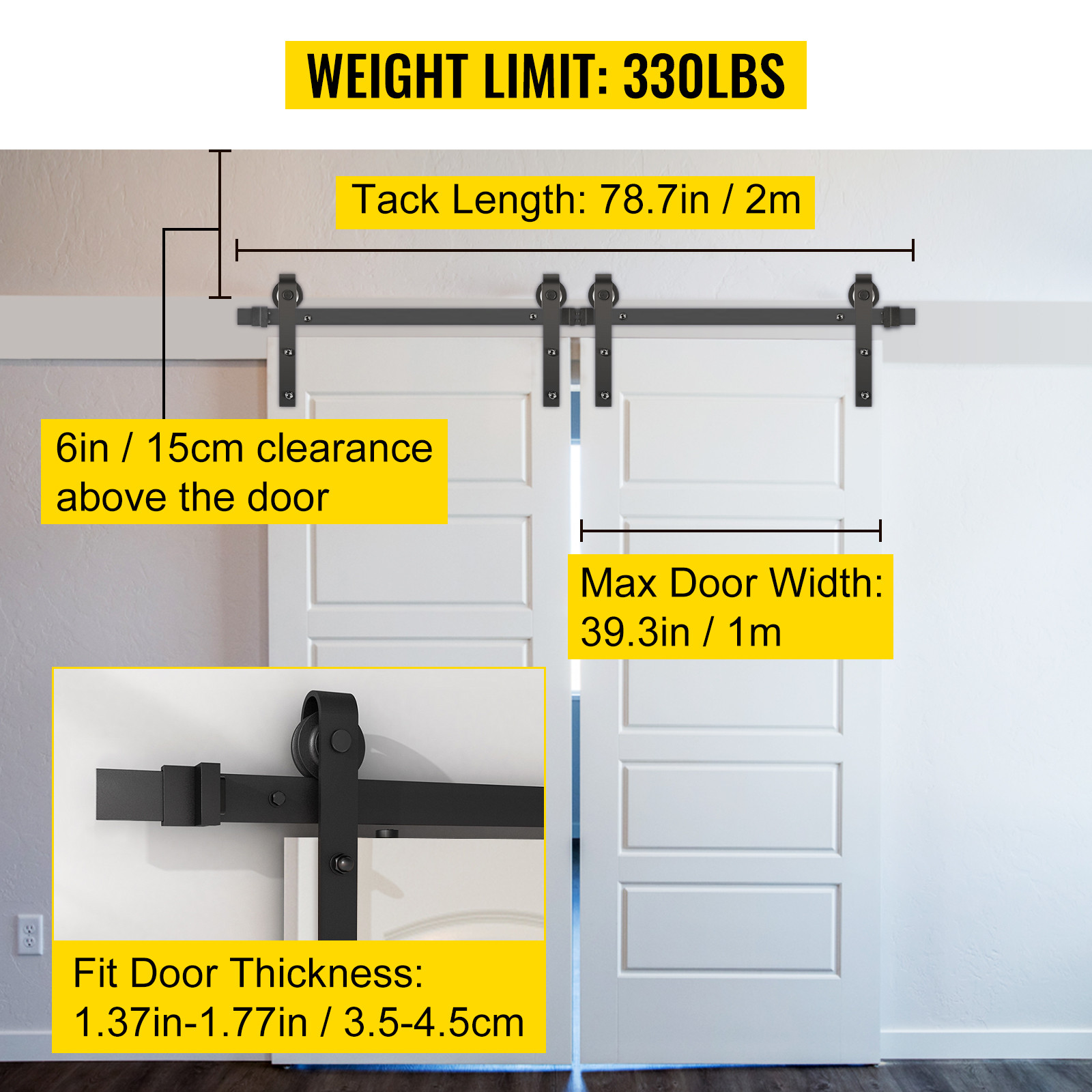 barn door hardware set