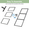 WEKIS 3-Section Glass Sliding Barn Door Durable & Easy-to-Assemble Interior Partition