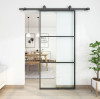 All-in-One Kit for Removable Metal Frame Sliding Glass Barn Door