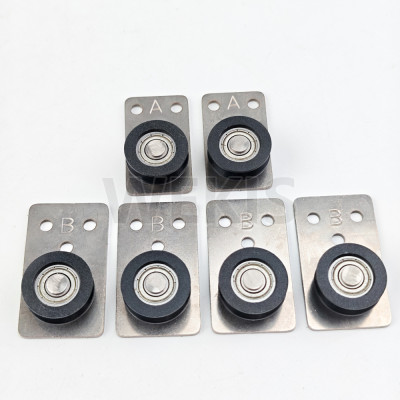 WEKIS Hidden Cabinet Folding Door Hardware Kit, Soft Close Pocket System for Kitchen Tall Appliance Cabinet Doors