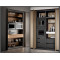 WEKIS Hidden Cabinet Folding Door Hardware Kit, Soft Close Pocket System for Kitchen Tall Appliance Cabinet Doors