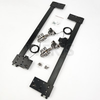 WEKIS Revolving Cabinet Door Hardware Kit, Soft Close Hidden Rotation Sliding Track for Tall Pantry & Laundry Cabinet Doors