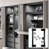WEKIS Revolving Cabinet Door Hardware Kit, Soft Close Hidden Rotation Sliding Track for Tall Pantry & Laundry Cabinet Doors