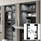 WEKIS Revolving Cabinet Door Hardware Kit, Soft Close Hidden Rotation Sliding Track for Tall Pantry & Laundry Cabinet Doors