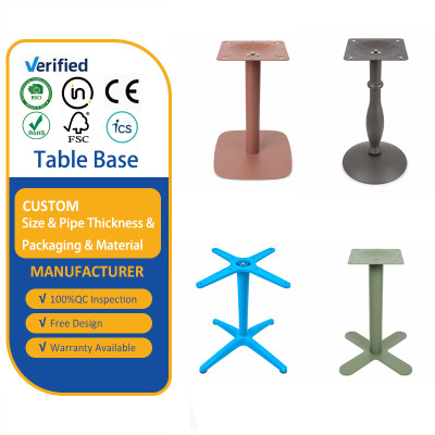 Bistro Table Base Series, Commercial Outdoor Cafe Metal Table Pedestal | WEKIS