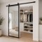 Mirror Barn Door with Black Aluminium Frame 914x2032mm Sliding