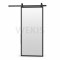 Mirror Barn Door with Black Aluminium Frame 914x2032mm Sliding
