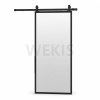 Mirror Barn Door with Black Aluminium Frame 914x2032mm Sliding