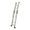 Oak Rolling Library Ladder with Black Tube Handrail 2200-2743mm
