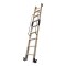 Oak Rolling Library Ladder with Black Tube Handrail 2200-2743mm