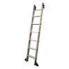 Rolling Library Ladder with 2000mm Spliced Track Wood Ladder