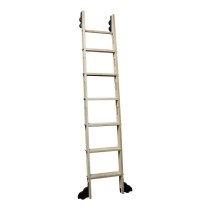 Rolling Library Ladder with 2000mm Spliced Track Wood Ladder