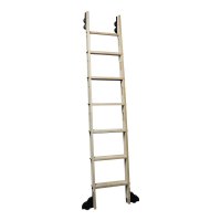Rolling Library Ladder with 2000mm Spliced Track Wood Ladder