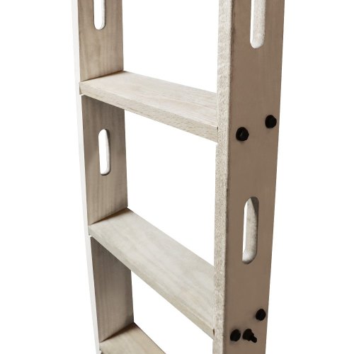 Rolling Library Ladder with 2000mm Spliced Track Wood Ladder