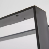 Perna de mesa de metal em formato quadrado minimalista