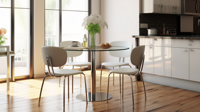 Tiny Glass Top Dining Table