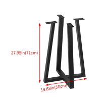 Cast Iron Dining Metal Trapezoid Coffee Bench Table Base