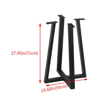 Cast Iron Dining Metal Trapezoid Coffee Bench Table Base