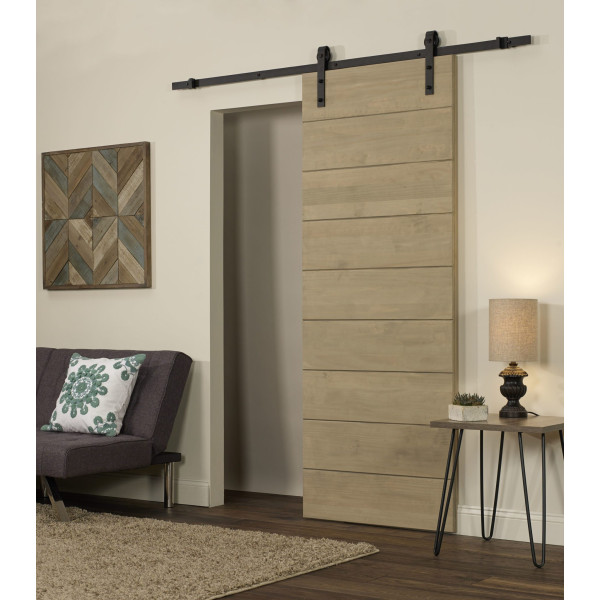 Дверь амбара как перегородка комнаты: создание функциональной зоны в открытой планировке